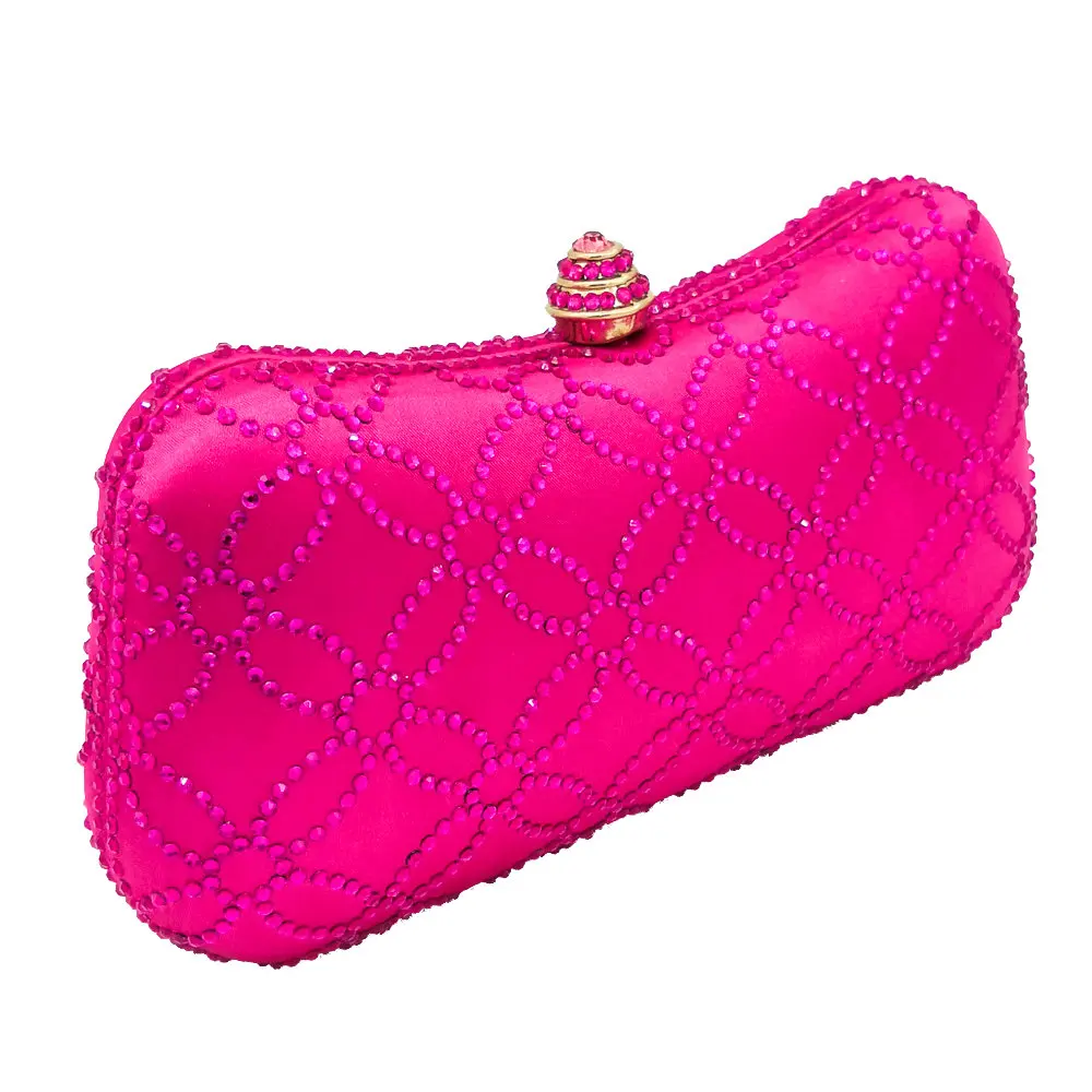 Женский Вечерний Клатч Boutique De FGG ярко розовый клатч с кристаллами торжественный