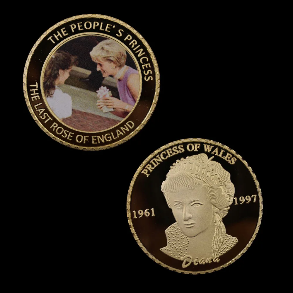 Мировая знаменитость позолоченная Принцесса Диана 8 шт./компл. вызов монета Вызов