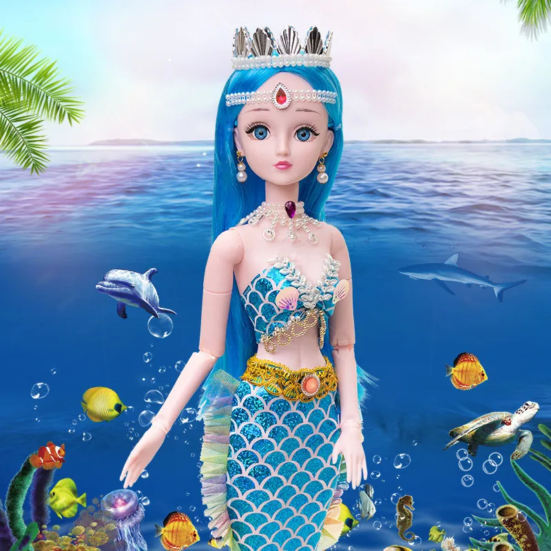 Новинка 60 см 22 шарнирная кукла Bjd Модная белая кожа 3D голубые глаза 1/3 принцесса