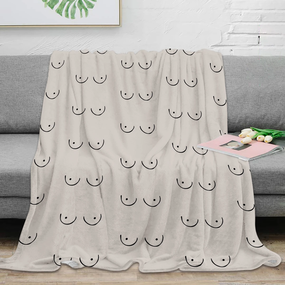 

Boobs Throw Blanket Soft Warm Microfiber Blanket Flannel Blanket Blankets For Beds