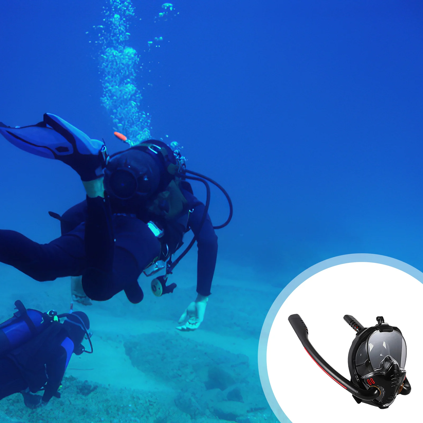 

Underwater Scuba Anti Fog Full Face Diving Mask Snorkeling Respiratory Masks Safe Waterproof Swimming Equipment For Adult Youth