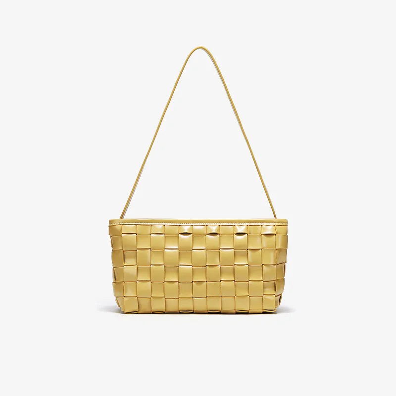 

Genuine 2020 New Leather Shoulder Bags Fashion Female Totes Weaveluxury Handbags Women Bags Designer Underarm Ladies Hand Bags