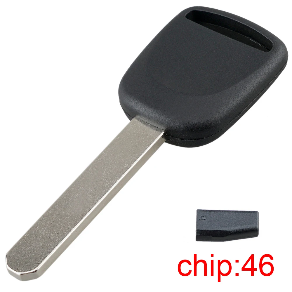 

Black Blade Blank Car Key Ignition Shell with ID46 Transponder Chip HO03-PT Fit for Honda-Ridgeline Accord CR-V Civic-Crosstour