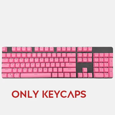 PBT английский язык 108 клавиши крышки s ключи различные цвета выбор для Cherry MX механическая клавиатура колпачки переключатели - Цвет: Pink PBT