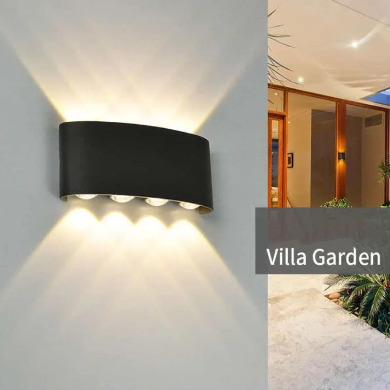 

LED Wall Lamp Waterproof IP65 Indoor & Outdoor Aluminum Wall Light 2W 4W 6W 8W Up Down LED Bedside Corridor Garden Porch Light
