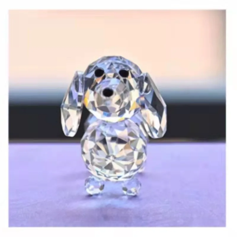 

Creative Crystal White Puppy Ornament Crafts Girl Birthday Gift Lovely Valentine'S Day Home Decor Navidad Room Decoration