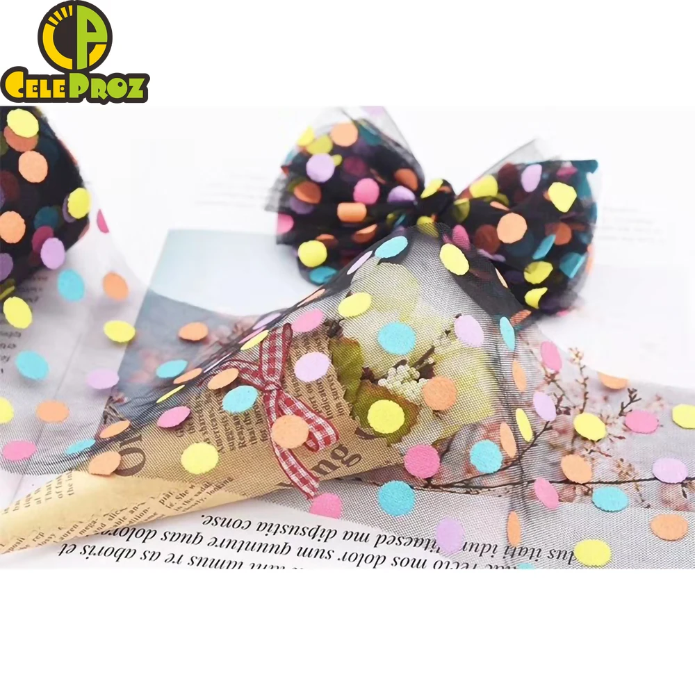 6/8/15 см тюлевый в рулоне 10 ярдов Радуга пятнистый пряжи тюль ткань DIY Швейные Ремесло волос акриловыми помпонами, с бантиком, на мягкой блестками платье из сатина с лентой, расходные материалы