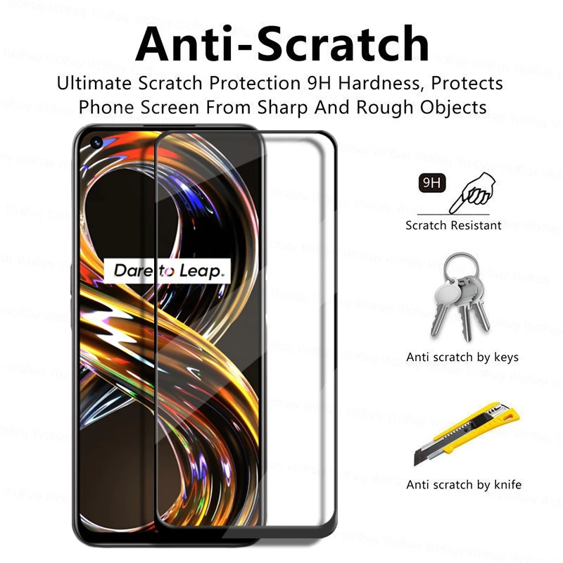 for oppo realme 8i glass screen protector for realme 8s 8i 8 pro 7 7i 6 tempered glass protective phone film realme 8i protector free global shipping