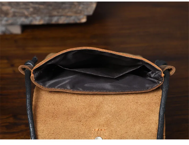 PNDME fashion vintage genuine leather men small phone shoulder bag outdoor leisure light crazy horse cowhide mini messenger bag