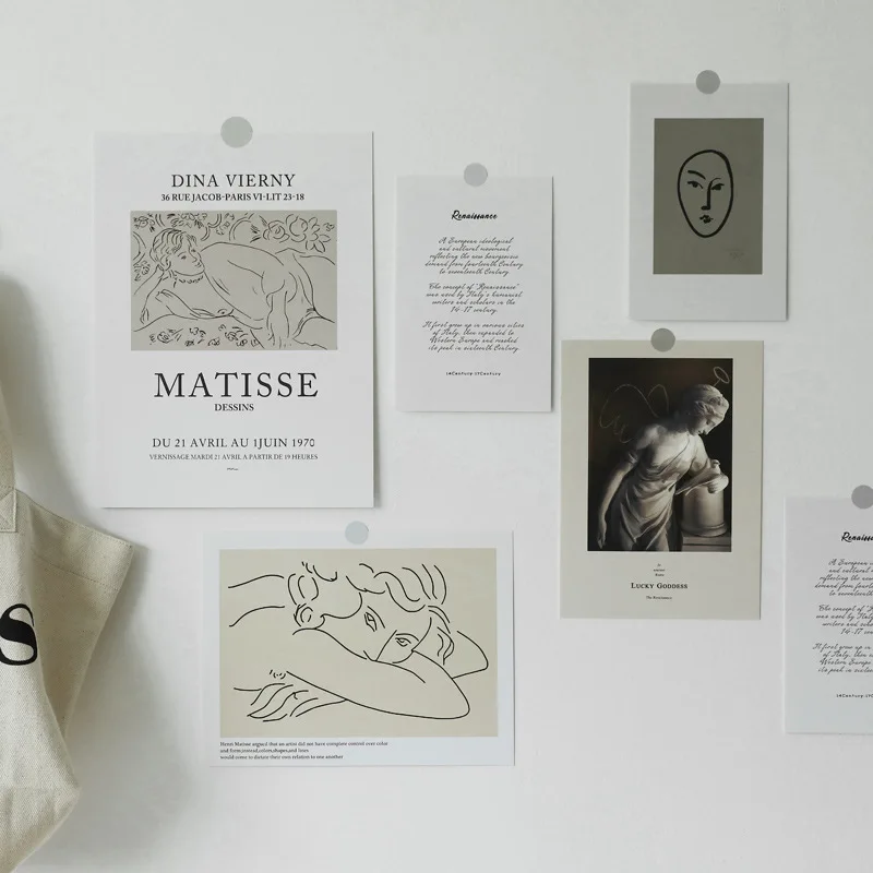 Скандинавская простая Художественная открытка настенная наклейка реквизит для