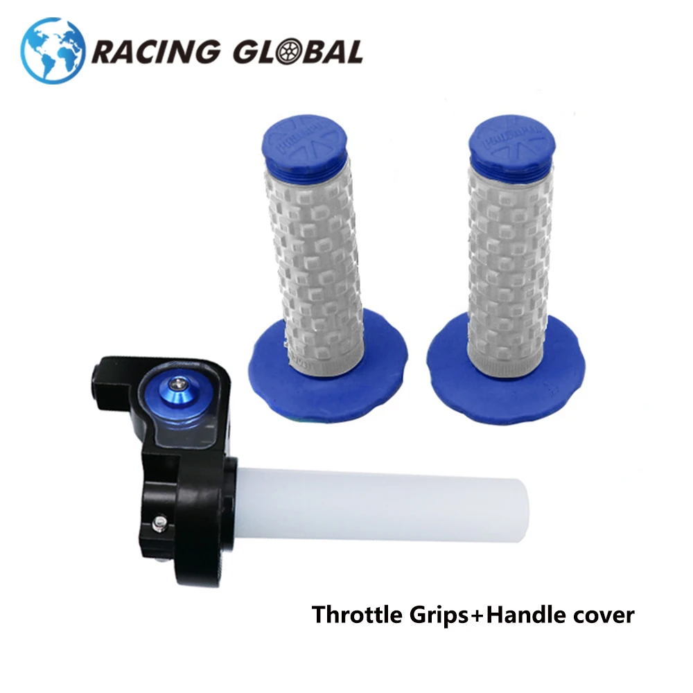 

ALCON-Racing 22mm Handle Grip 7/8" Handlebar Hand Grips+Handle cover with 1/4 Quick Turn Throttle Dirt Pit Bike Motocross