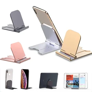 universal foldable desk phone holder for iphone xiaomi huawei non slip lightweight metal desktop holder phone tablet stand free global shipping