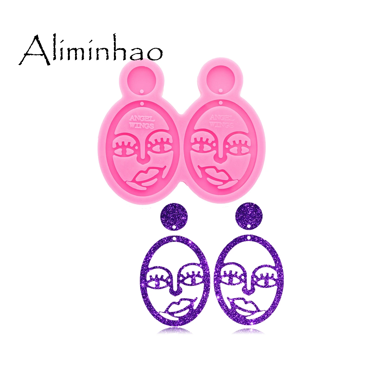 Супер Глянцевая форма для сережек с лицом девушки DY0736 силиконовая брелока из