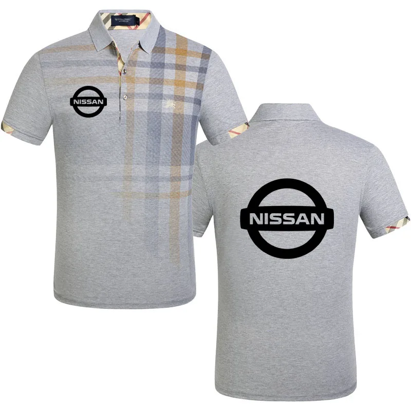 Рубашка-поло мужская с градиентным переходом цвета повседневная коротким