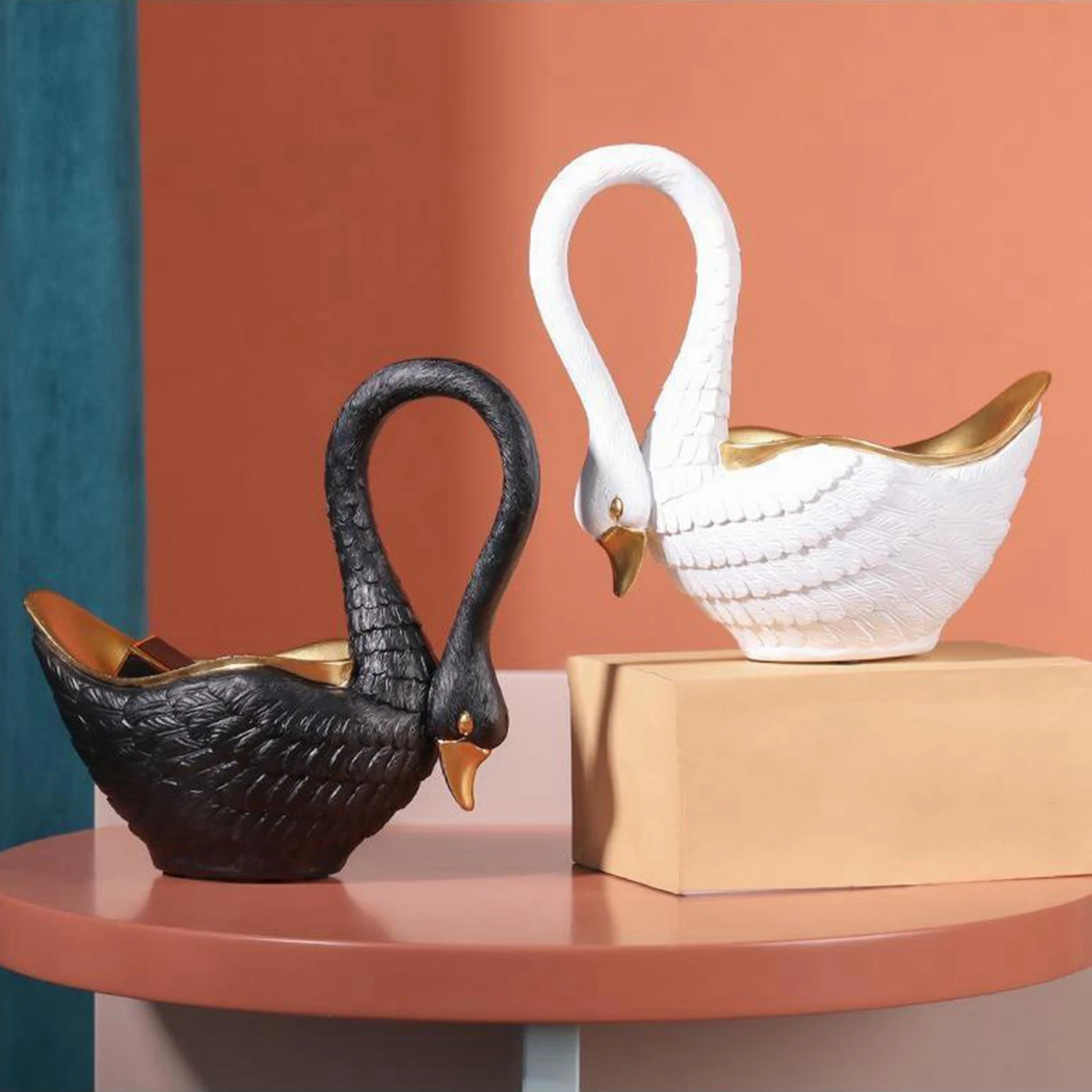 

Modern Swan Resin Craft Wedding Ornament Decorative Home Office