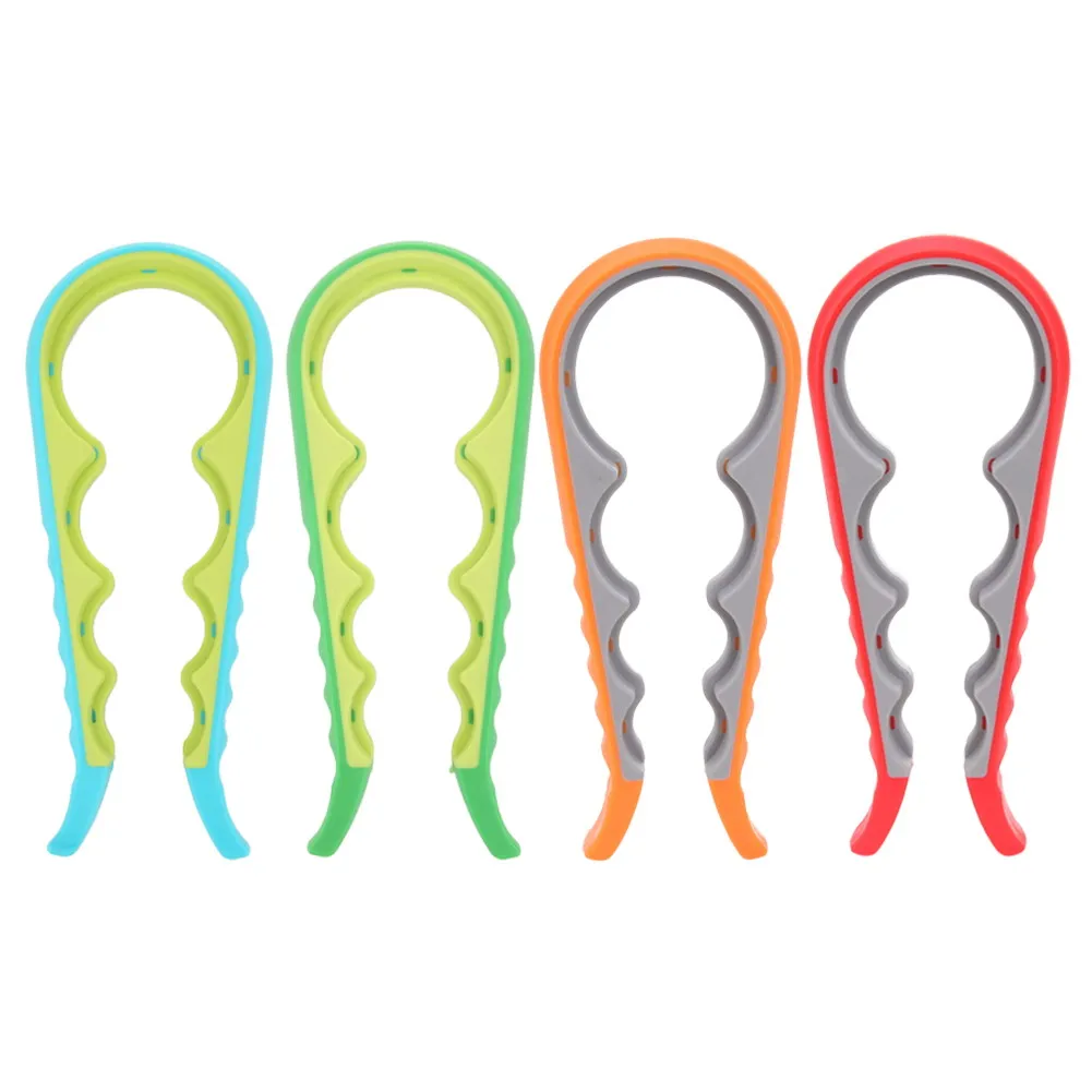 4 в 1 Удобная Нескользящая многофункциональная открывалка для банок с винтовой