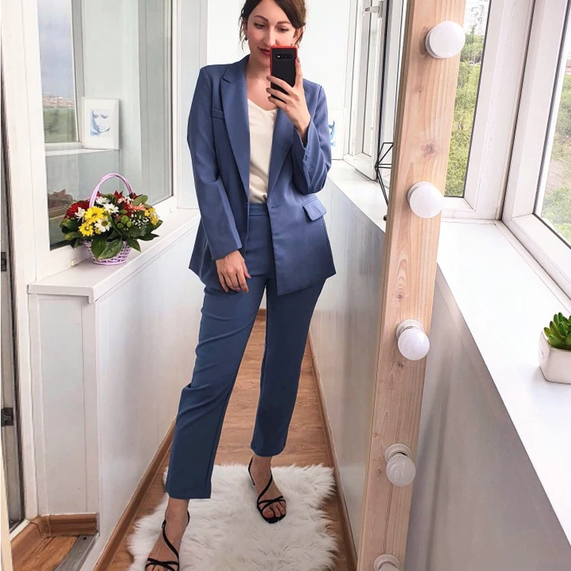 Осенние ботинки из органической кожи рабочие брюки костюм для женщин одной