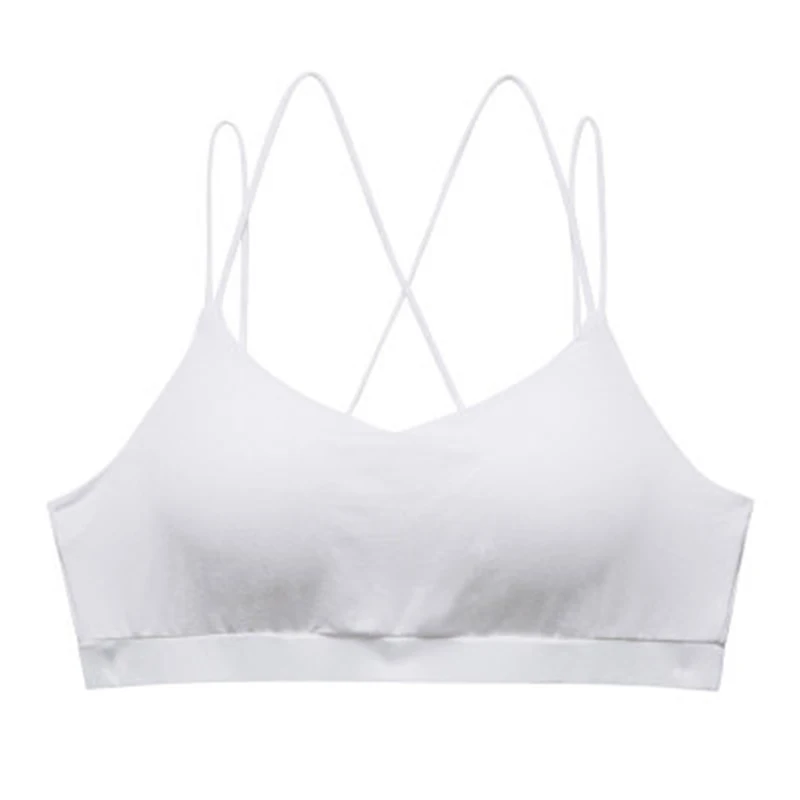 Горячая Распродажа укороченный топ на тонких бретельках для занятий йогой и