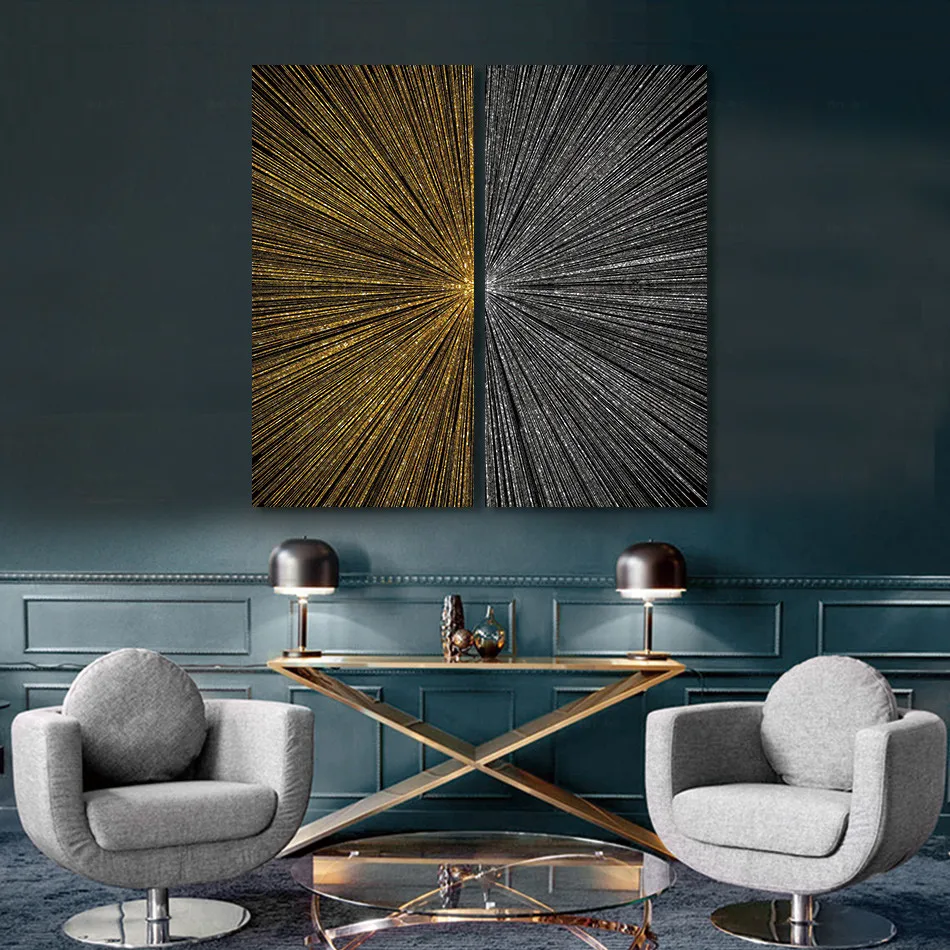 Абстрактные плакаты с черными на белых 2 панелями постеры геометрическими