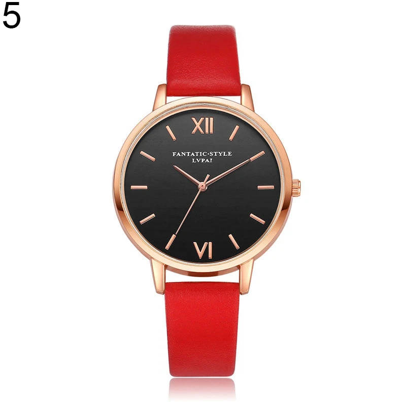 Модные женские Кварцевые аналоговые наручные часы с римскими цифрами и ремешком