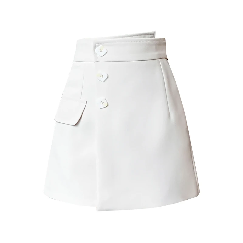

Women Elegant Anti Light Skirt 2021 Spring Summer fashion High Waist Buttocks Shorts Skirt Irregular A-line Short Skirt