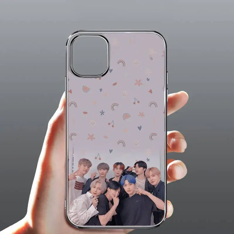 

Ateez Korean band kpop star Phone Case Transparent for iPhone Samsung 11 12 6 7 8 9 30 Pro X Max XR Plus lite