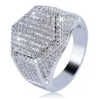 Мужское кольцо MFY в стиле хип-хоп, высококачественное кольцо на палец с микрозакрепкой из фианита, квадратные кольца для мужчин, ювелирные изделия