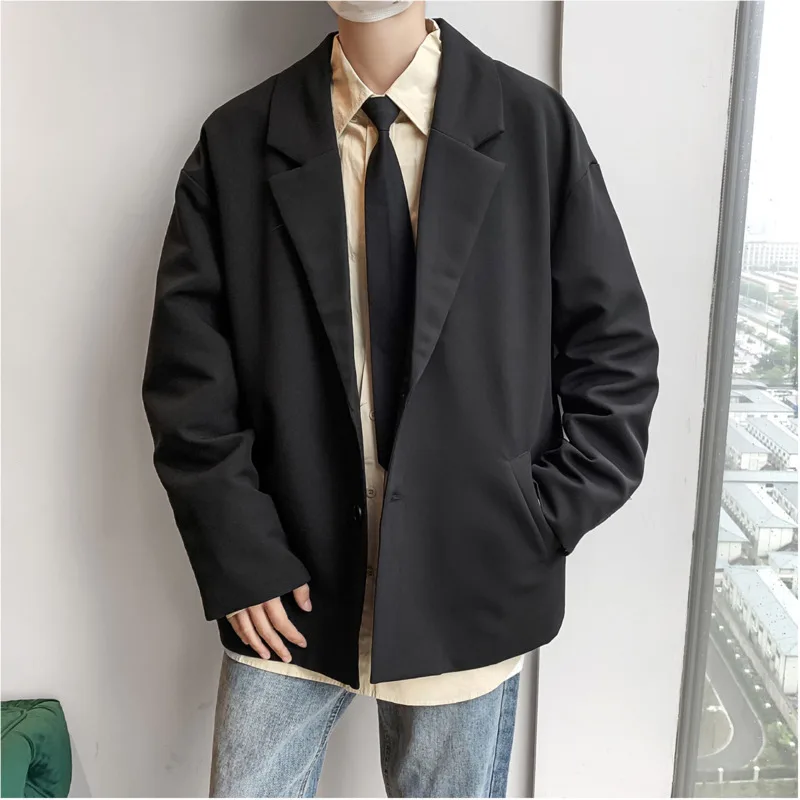 Весна-Осень 2019 новый молодежный однобортный костюм чистого цвета Мужская модная