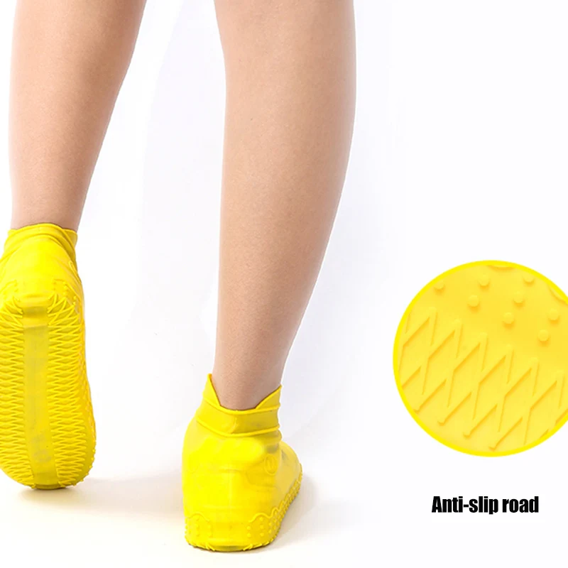 1 пара многоразовых силиконовых чехлов для ботинок Складная Водонепроницаемая