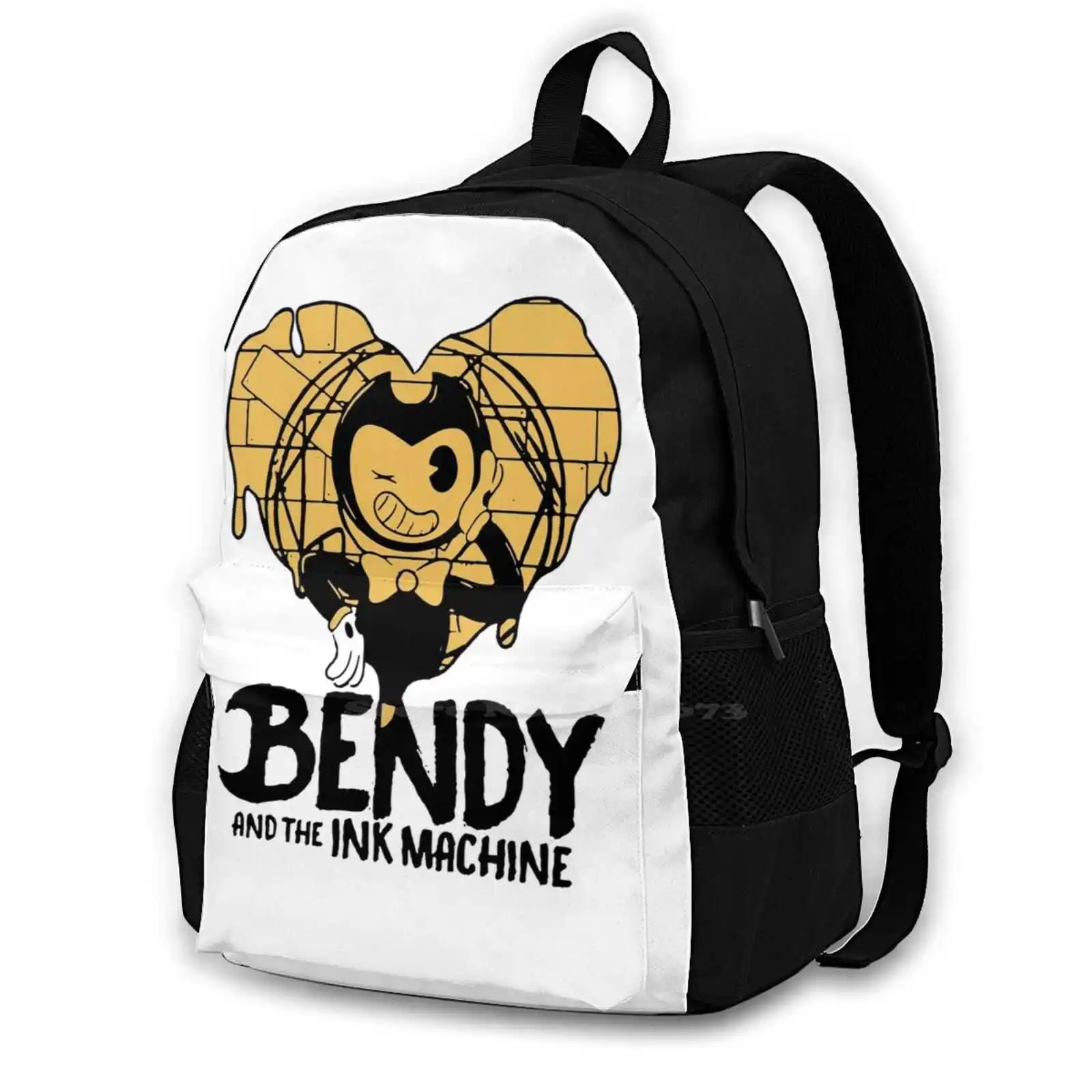 

Sit Down And Think Bendy Song And The Ink Machine For Fans Gamer Travel Laptop Bagpack Fashion Bags Bendy And The Dark Revival