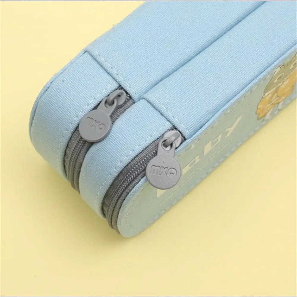 

New Korean Printing Pencil Case Student Double Pen Case Large Capacity Pencil Case Double Glue Bag Cartoon Pencil Case