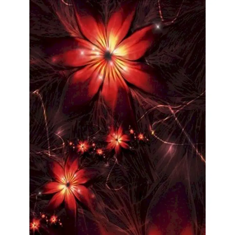 

GATYZTORY 5d Diamond Painting Flower Cross Stitch Full Square Round Diamond Embroidery Rhinestone Kit Home Wall Decor 50×70cm