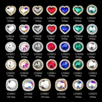 diy color crystal alloy diamond nail accessories many styles pretty heart creativity manicure art decorations