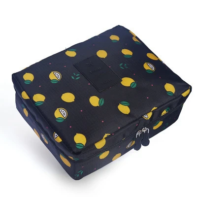 Navy blue lemon Женская косметичка для макияжа SNUGUG, косметичка для мытья, косметичка, органайзер для макияжа, сумка для хранения, сумка для дорожного набора, многофункциональная женская сумка, чехол - Цвет: Navy blue lemon
