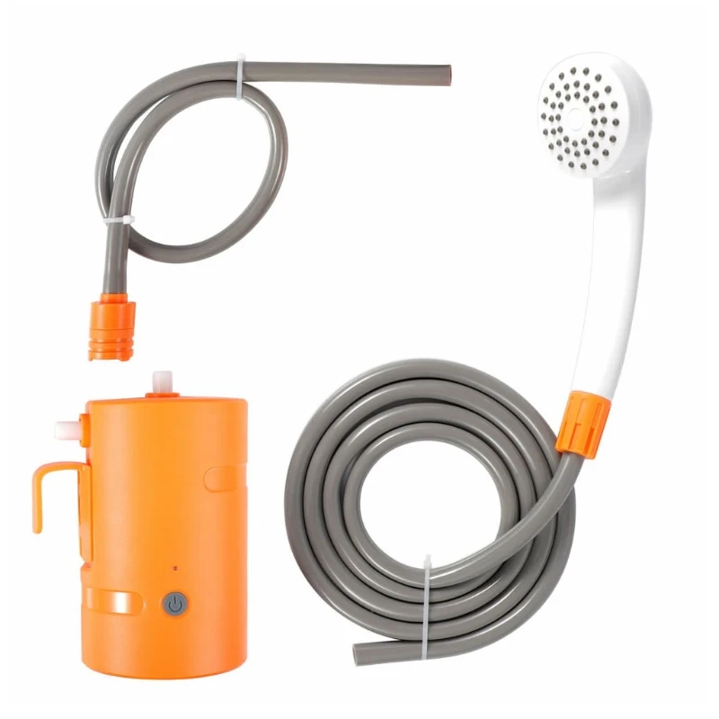 

Portable Outdoor Shower Pump Waterproof Camping Shower Head USB Rechargeable Power Pump for Family Hiking Backpacking