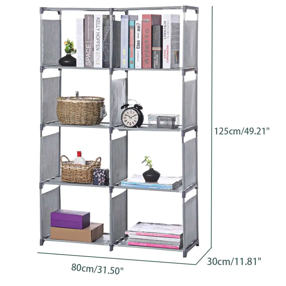 

4 Tier 8 Slot DIY Assemble Simple Bookshelf Storage Shelve for Books Children Book Rack Bookcase for Home Furniture Boekenkast