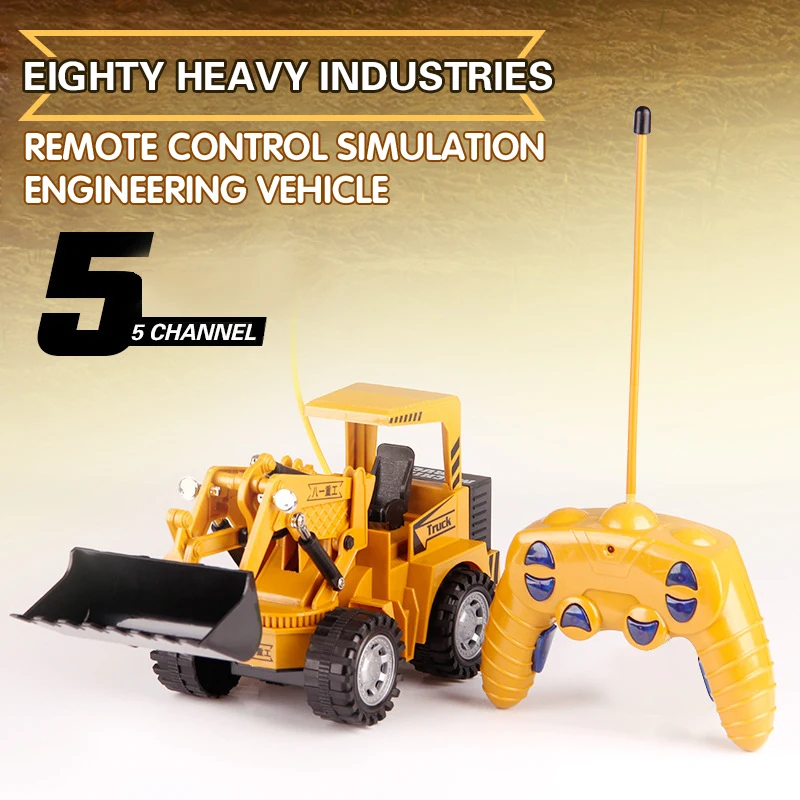 Remote Control Excavator Electric Construction Toy Remote Control drilling Truck for Children Crane Bulldozer 8071E RC Truck Toy