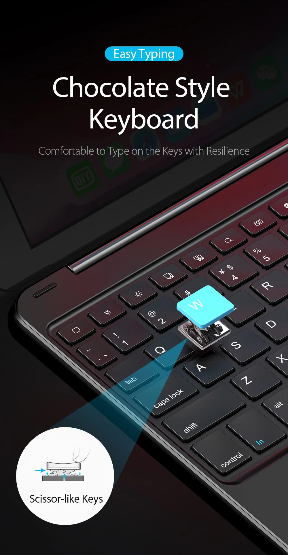 Беспроводная Bluetooth клавиатура чехол для iPad 5 6 чехол смарт-Обложка для планшета для iPad Air A1893 A1954 с держателем карандаша