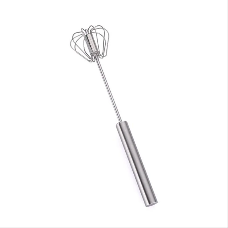 

Semi-Automatic Mixer Egg Beater Stainless Steel Hand Pressure Rotating Hand Blender Hand Mixer Self Turning Egg Kitchen Tools