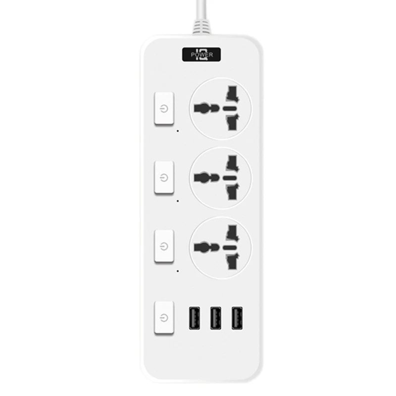 

Power Strip with USB with 3 Outlets 3 USB Charger, Multifunction Desktop Charging Station for Home Office Dorm