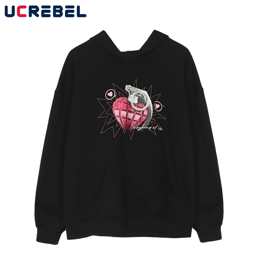 

Мужские толстовки с принтом гранаты, простые осенние повседневные толстовки с длинным рукавом, уличная одежда, Свободный пуловер для мужчи...