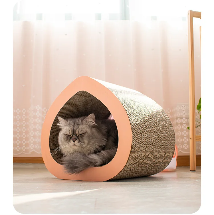 

cat scratch board cute peach cat scratch board tunnel wear-resistant cat scratch board fish cat toy Scratcher tunnel