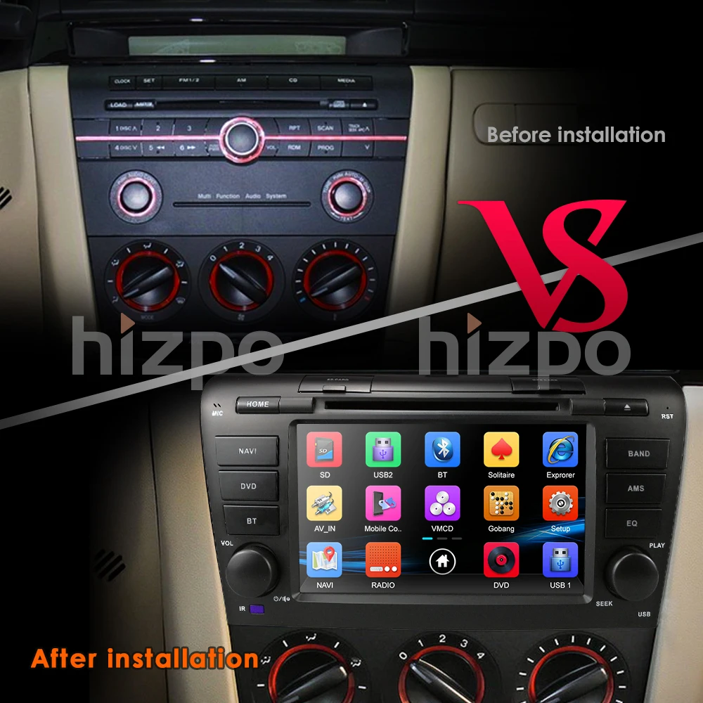 Автомагнитола 7 дюймов DVD стерео плеер для MAZDA 3 2004 2005 2006 2007 2008 2009 Bluetooth GPS навигация