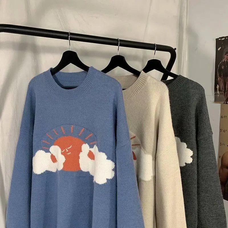 

Autumn winter sweater loose casual T-neck sweater