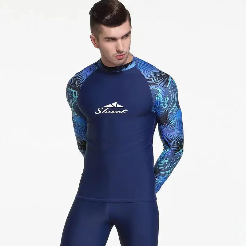 

SBART Swimming For Man Long Sleeves Rash Guards Quick-Dry Diving Swimming Surfing Rash Guard Spearfishing Clothing T Shirt 2021