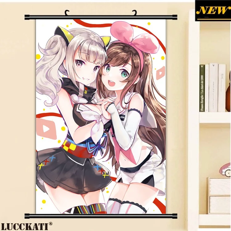 40X60 см Kizuna AI A. I. Channel Virtual Youtuber kaguya luna loli cwine мультфильм искусство аниме картинка