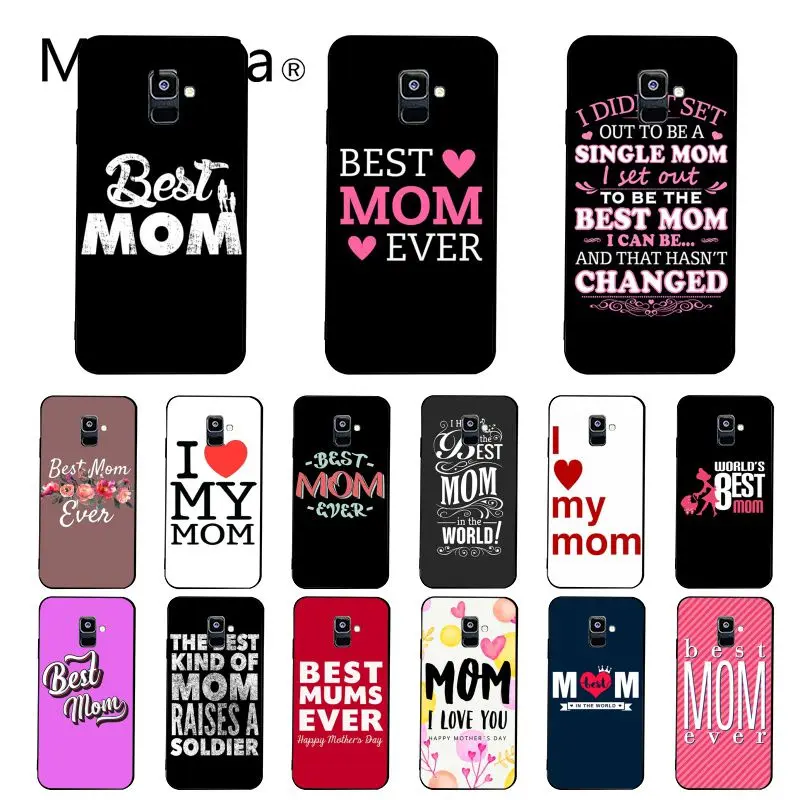 Maiyaca i love Best mom чехол для телефона Samsung Galaxy A7 A50 A70 A40 A20 A30 A8 A6 Plus A9 A71 A51|Бамперы| |