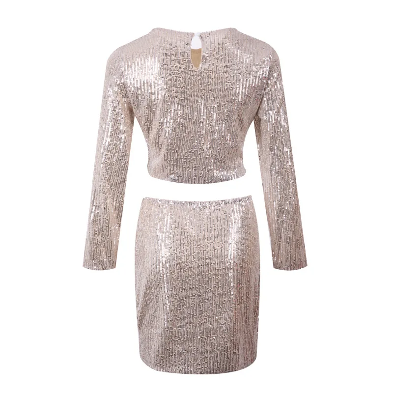 Мини платье с длинным рукавом и вырезами короткое для клубной вечеринки|Женские