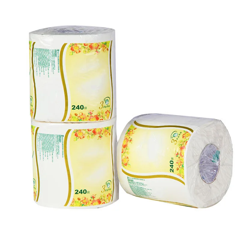 

10 Rolls Toilet Paper Tissue 3 Layer White Soft Skin-Friendly for Bathroom Home MH88