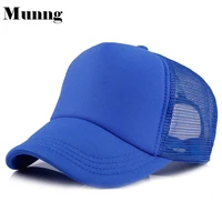 munng unisex baseball cap trucker hat blank curved hat mesh cap adjustable solid color
